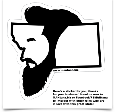 MANtana sticker mock-up.