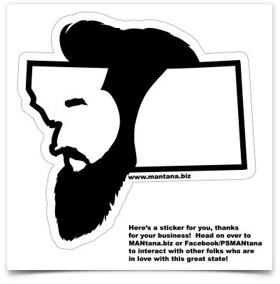 MANtana sticker mock-up.